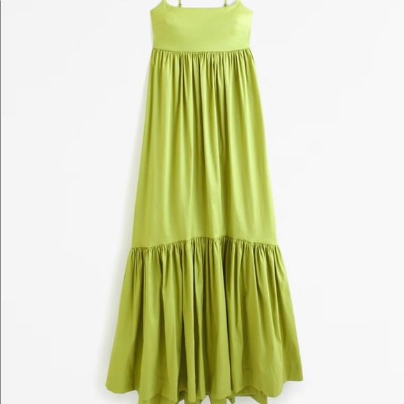 Abercrombie & Fitch Green Bow Maxi Dress - Picture 2 of 4